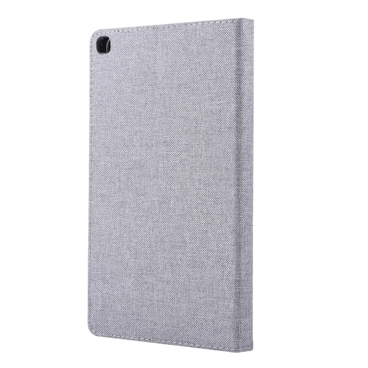 For Samsung Galaxy Tab A7 Lite 8.7 T220 / T225 Horizontal Flip TPU + Fabric PU Leather Protective Case with Name Card Clip
