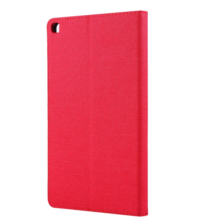 For Samsung Galaxy Tab A7 Lite 8.7 T220 / T225 Horizontal Flip TPU + Fabric PU Leather Protective Case with Name Card Clip