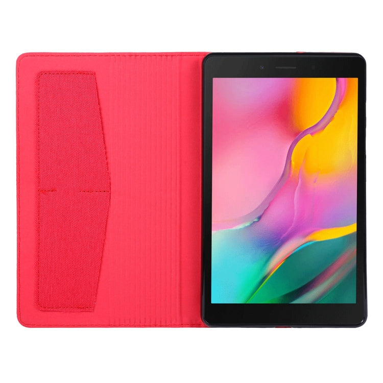 For Samsung Galaxy Tab A7 Lite 8.7 T220 / T225 Horizontal Flip TPU + Fabric PU Leather Protective Case with Name Card Clip