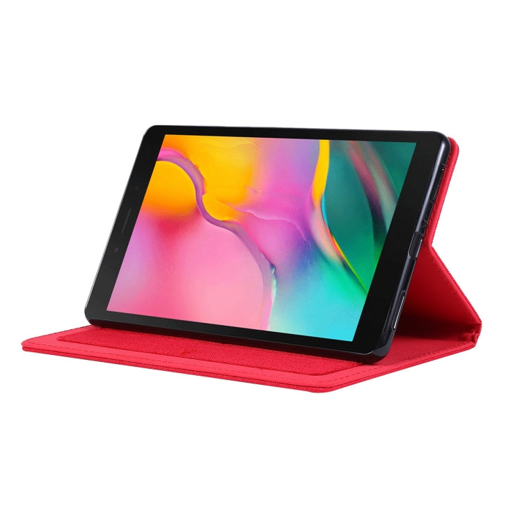 For Samsung Galaxy Tab A7 Lite 8.7 T220 / T225 Horizontal Flip TPU + Fabric PU Leather Protective Case with Name Card Clip
