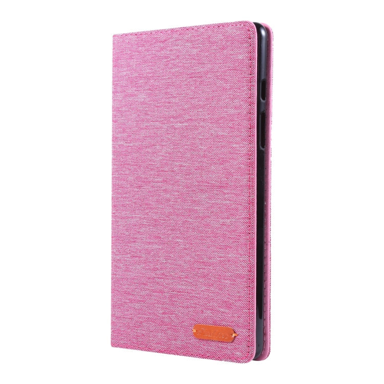 For Samsung Galaxy Tab A7 Lite 8.7 T220 / T225 Horizontal Flip TPU + Fabric PU Leather Protective Case with Name Card Clip