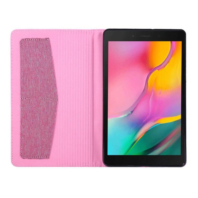 For Samsung Galaxy Tab A7 Lite 8.7 T220 / T225 Horizontal Flip TPU + Fabric PU Leather Protective Case with Name Card Clip