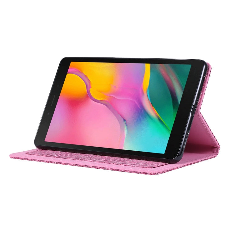 For Samsung Galaxy Tab A7 Lite 8.7 T220 / T225 Horizontal Flip TPU + Fabric PU Leather Protective Case with Name Card Clip