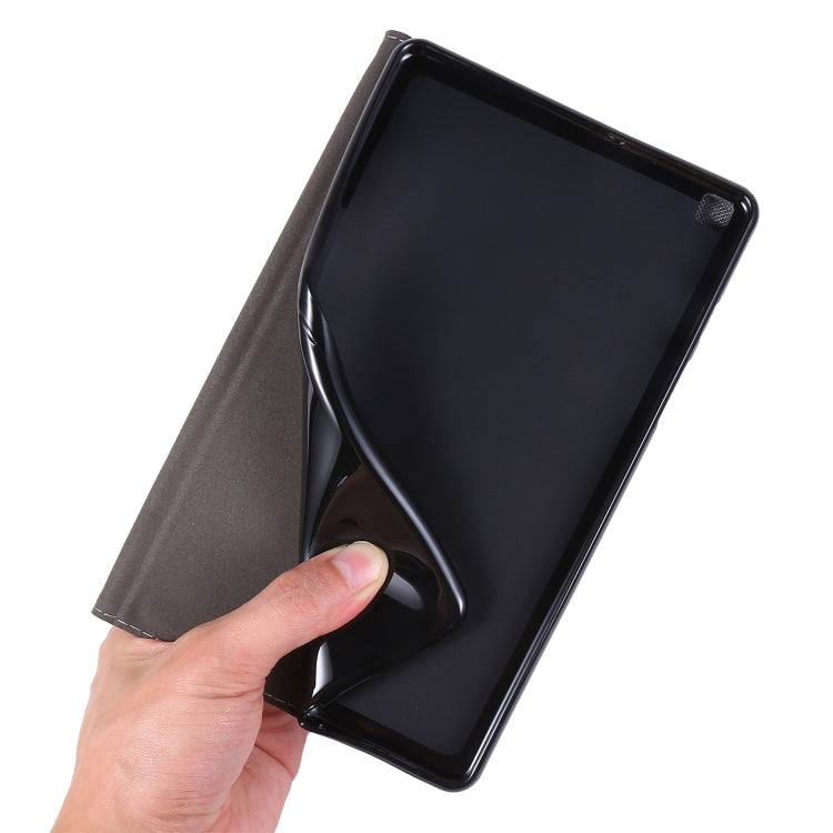 For Samsung Galaxy Tab A7 Lite 8.7 T220 / T225 Horizontal Flip TPU + Fabric PU Leather Protective Case with Name Card Clip