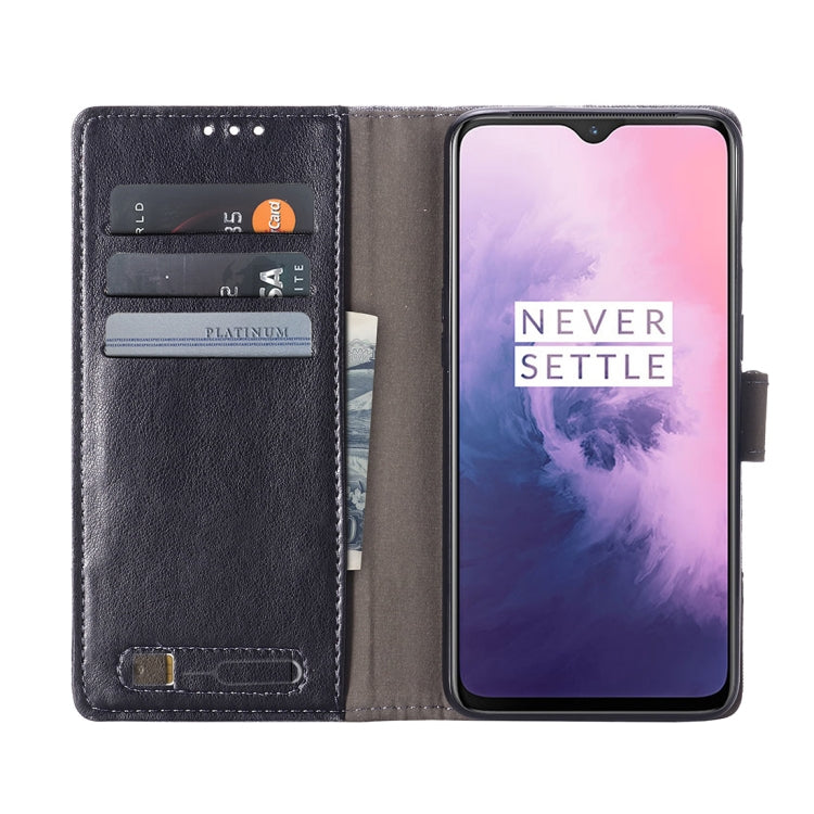For OnePlus 7 MUXMA MX102 Horizontal Flip Canvas Leather Case with Stand & Card Slot & Wallet Function
