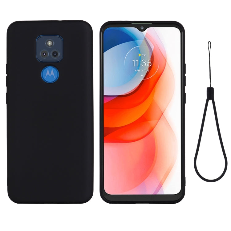 For Motorola Moto G Play (2021) Pure Color Liquid Silicone Shockproof Full Coverage Case