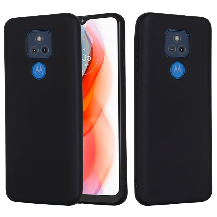 For Motorola Moto G Play (2021) Pure Color Liquid Silicone Shockproof Full Coverage Case