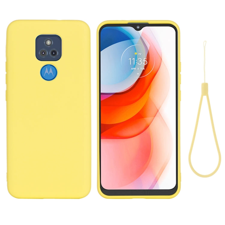 For Motorola Moto G Play (2021) Pure Color Liquid Silicone Shockproof Full Coverage Case
