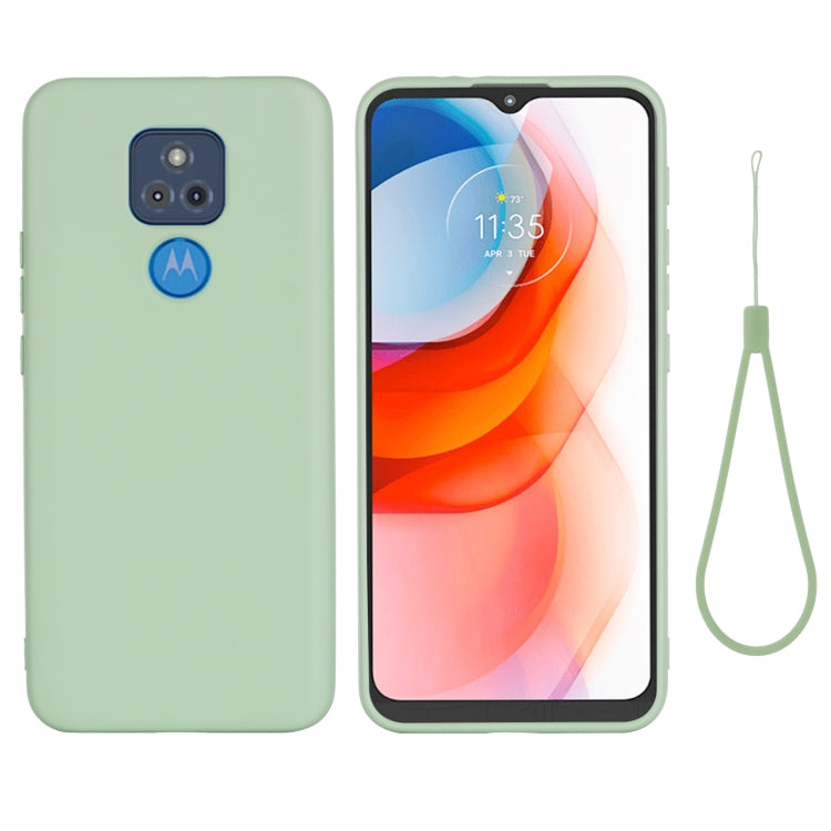 For Motorola Moto G Play (2021) Pure Color Liquid Silicone Shockproof Full Coverage Case