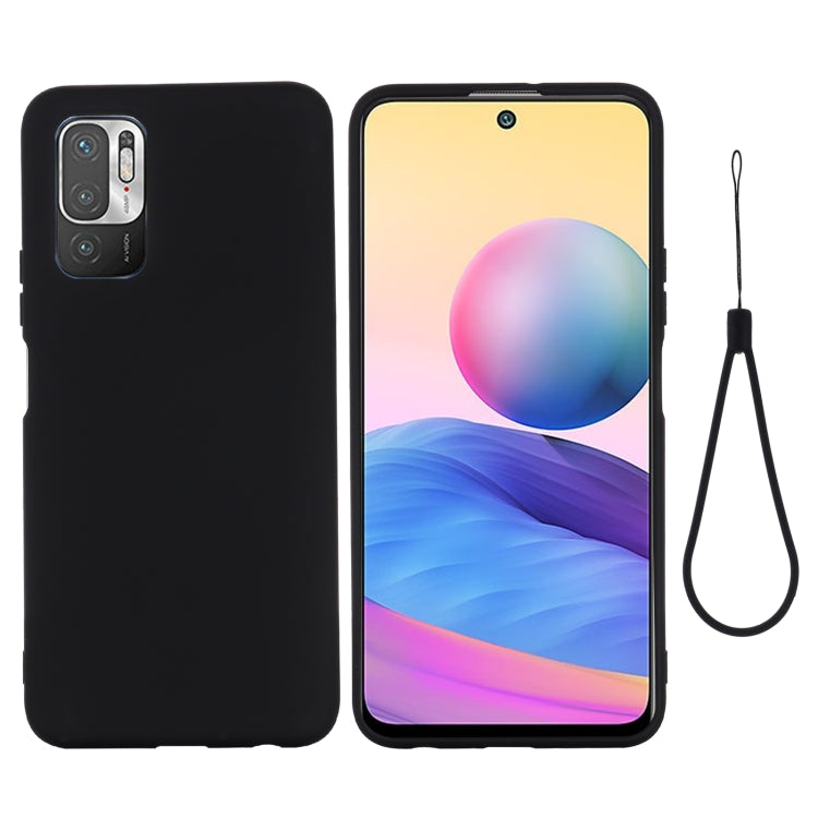For Xiaomi Redmi Note 10 5G Pure Color Liquid Silicone Shockproof Full Coverage Case