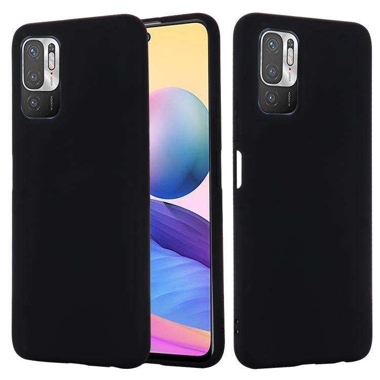 For Xiaomi Redmi Note 10 5G Pure Color Liquid Silicone Shockproof Full Coverage Case