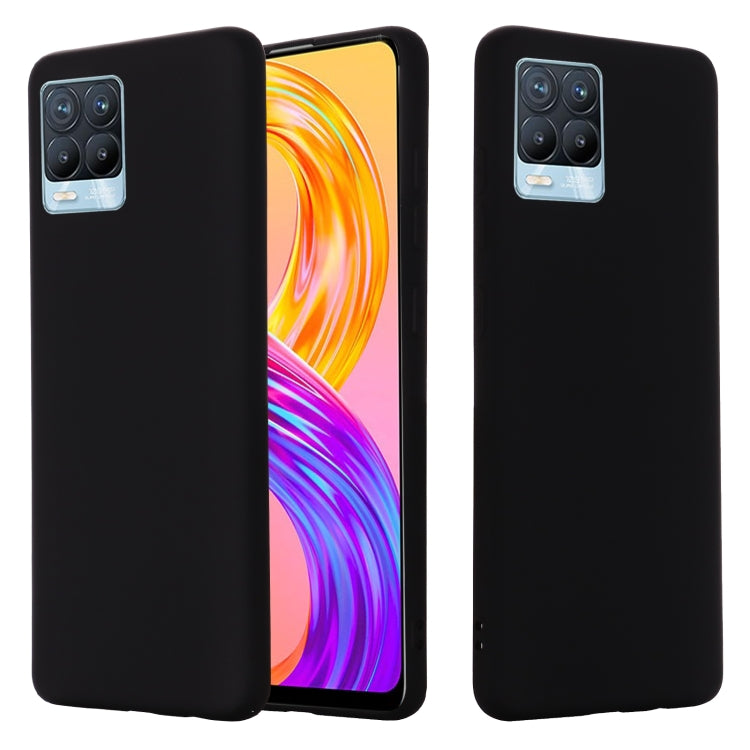 For OPPO Realme 8 / 8 Pro Pure Color Liquid Silicone Shockproof Full Coverage Case