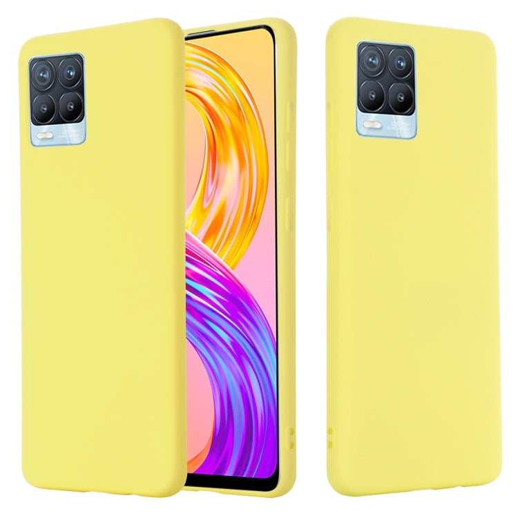 For OPPO Realme 8 / 8 Pro Pure Color Liquid Silicone Shockproof Full Coverage Case