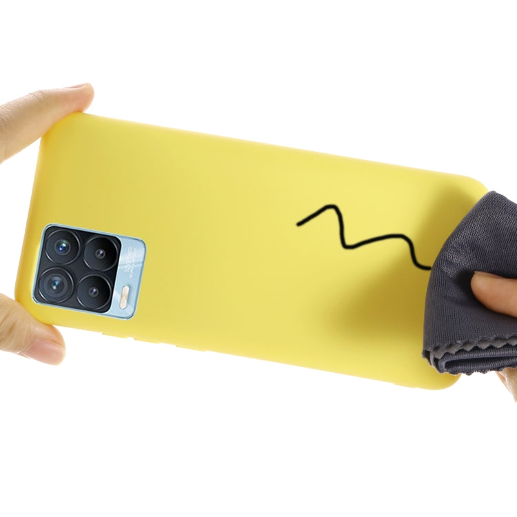 For OPPO Realme 8 / 8 Pro Pure Color Liquid Silicone Shockproof Full Coverage Case