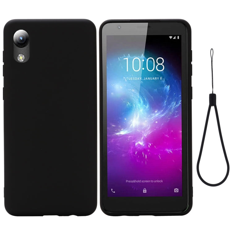 For ZTE A3 2020 Pure Color Liquid Silicone Shockproof Full Coverage Case
