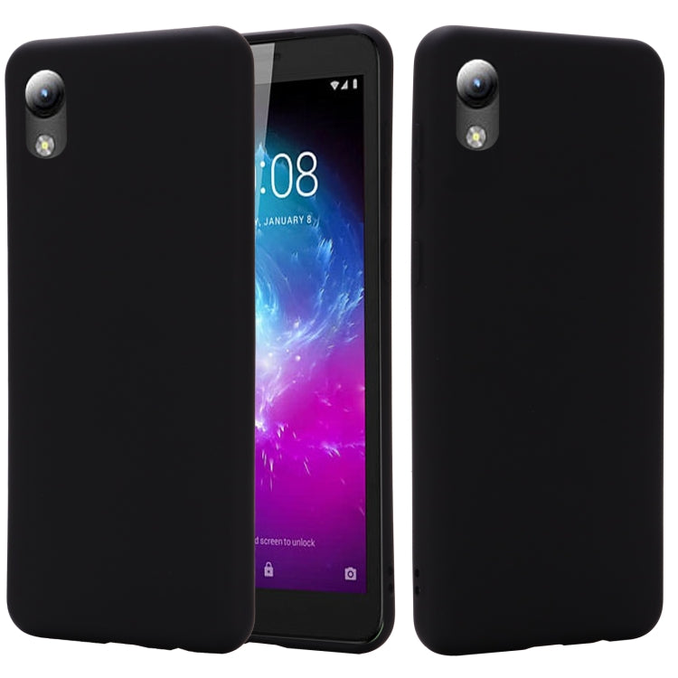 For ZTE A3 2020 Pure Color Liquid Silicone Shockproof Full Coverage Case