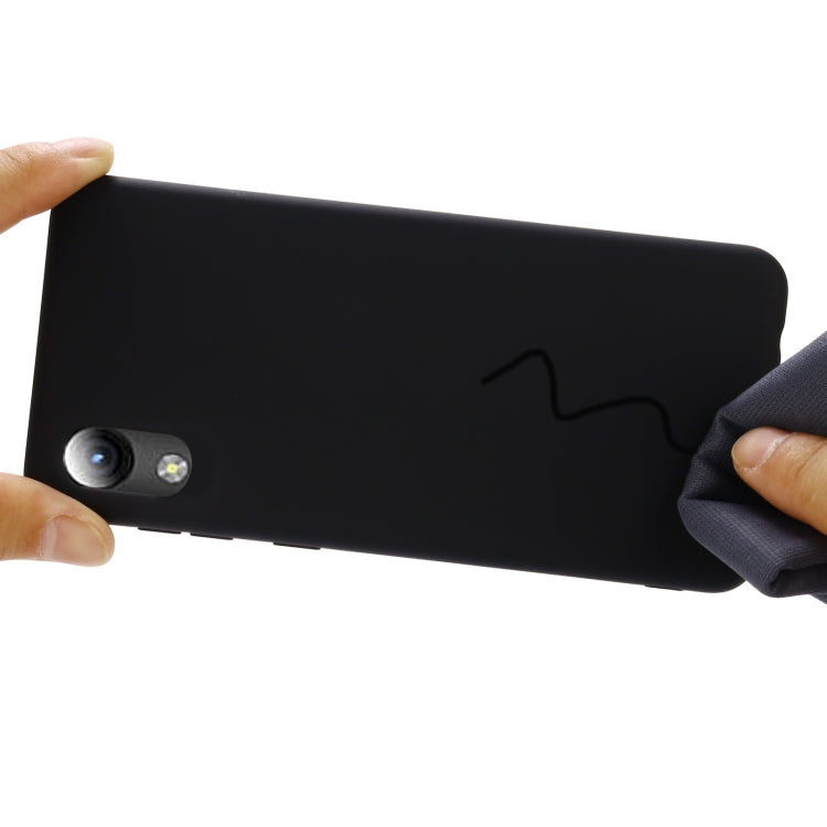 For ZTE A3 2020 Pure Color Liquid Silicone Shockproof Full Coverage Case