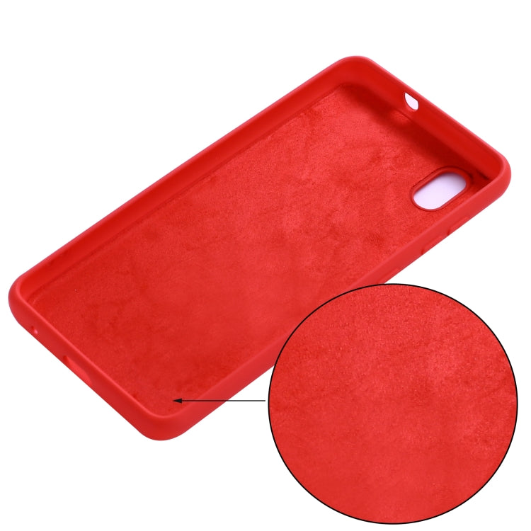 For ZTE A3 2020 Pure Color Liquid Silicone Shockproof Full Coverage Case