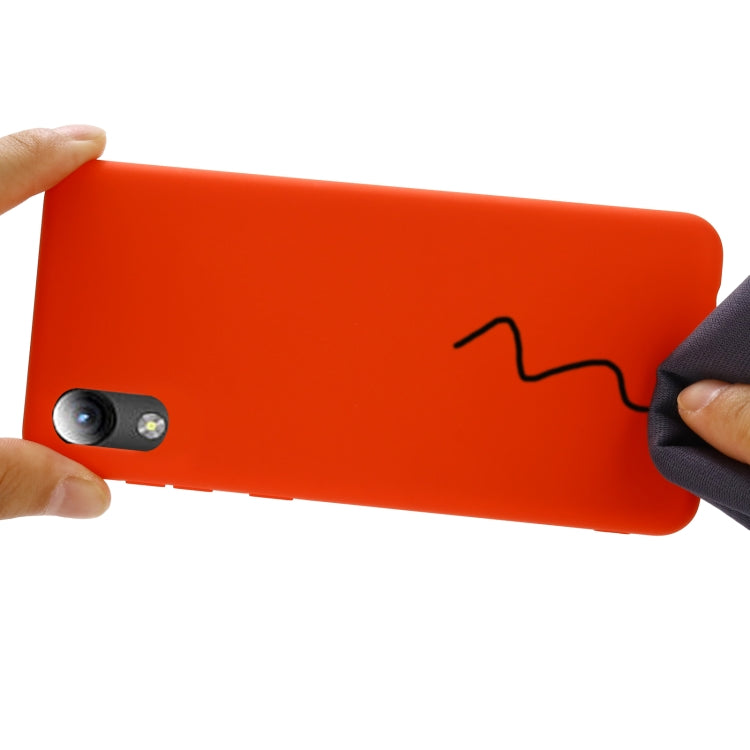For ZTE A3 2020 Pure Color Liquid Silicone Shockproof Full Coverage Case