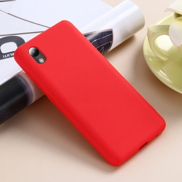 For ZTE A3 2020 Pure Color Liquid Silicone Shockproof Full Coverage Case