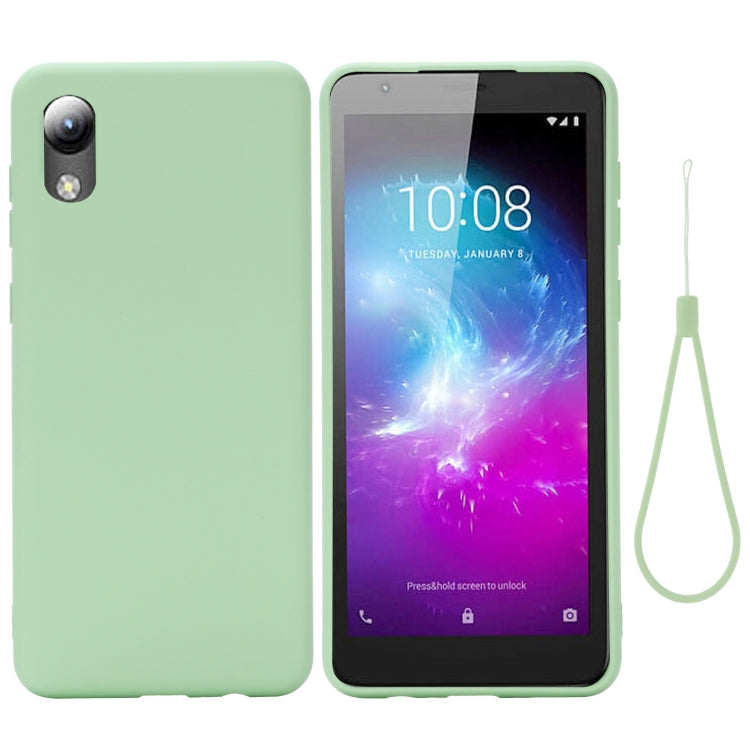 For ZTE A3 2020 Pure Color Liquid Silicone Shockproof Full Coverage Case