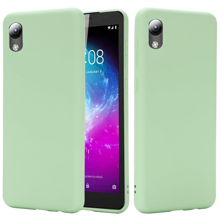 For ZTE A3 2020 Pure Color Liquid Silicone Shockproof Full Coverage Case