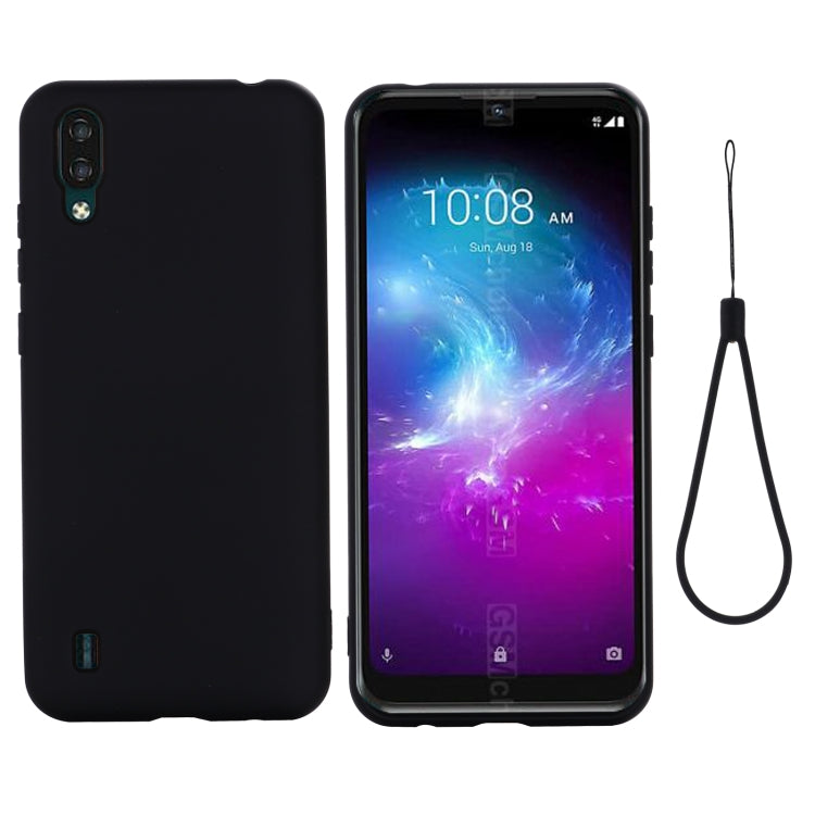 For ZTE A5 2020 Pure Color Liquid Silicone Shockproof Full Coverage Case