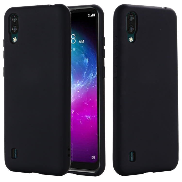 For ZTE A5 2020 Pure Color Liquid Silicone Shockproof Full Coverage Case