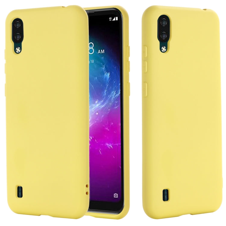 For ZTE A5 2020 Pure Color Liquid Silicone Shockproof Full Coverage Case