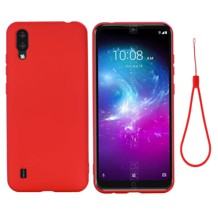 For ZTE A5 2020 Pure Color Liquid Silicone Shockproof Full Coverage Case