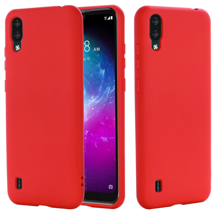 For ZTE A5 2020 Pure Color Liquid Silicone Shockproof Full Coverage Case