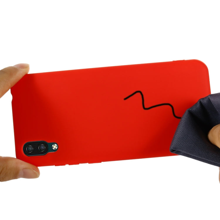For ZTE A5 2020 Pure Color Liquid Silicone Shockproof Full Coverage Case