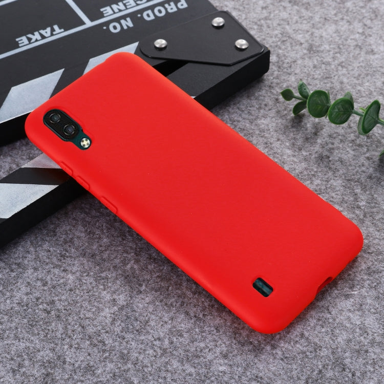 For ZTE A5 2020 Pure Color Liquid Silicone Shockproof Full Coverage Case