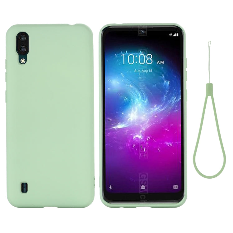 For ZTE A5 2020 Pure Color Liquid Silicone Shockproof Full Coverage Case