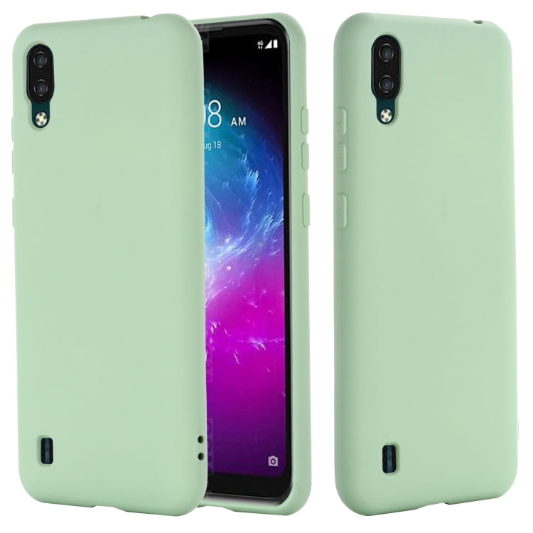 For ZTE A5 2020 Pure Color Liquid Silicone Shockproof Full Coverage Case