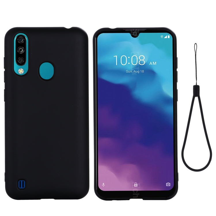 For ZTE A7 2020 Pure Color Liquid Silicone Shockproof Full Coverage Case
