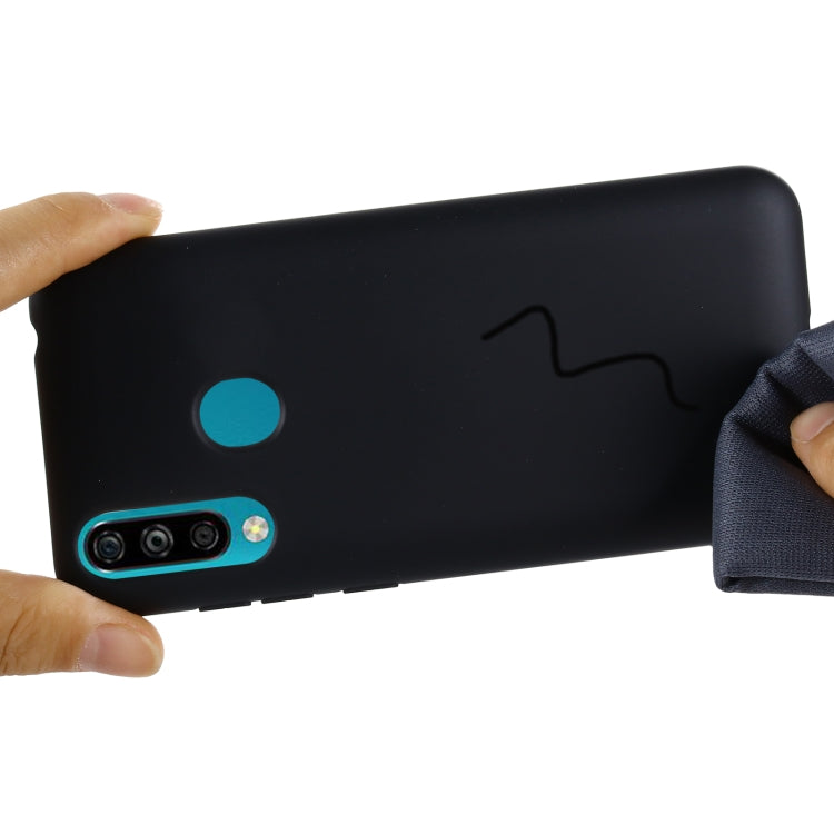 For ZTE A7 2020 Pure Color Liquid Silicone Shockproof Full Coverage Case