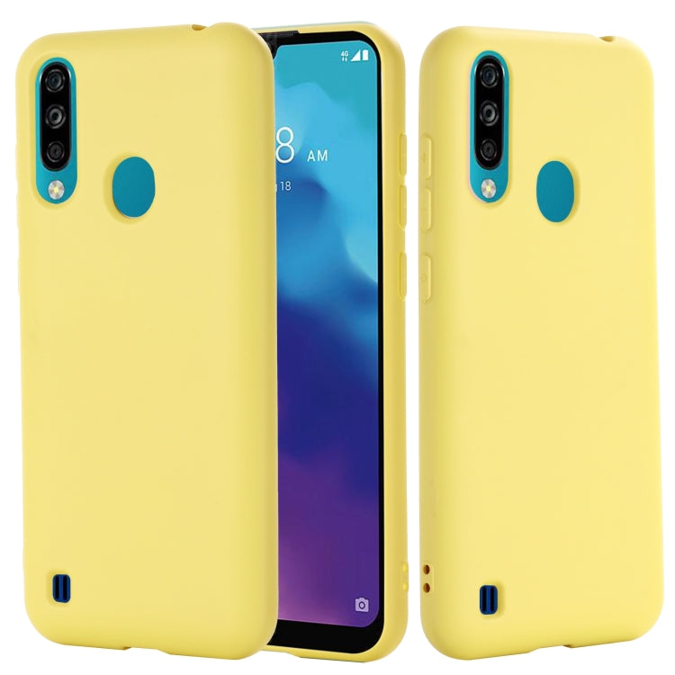 For ZTE A7 2020 Pure Color Liquid Silicone Shockproof Full Coverage Case