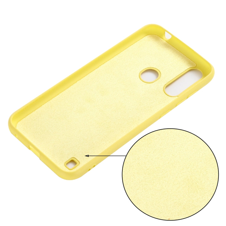 For ZTE A7 2020 Pure Color Liquid Silicone Shockproof Full Coverage Case
