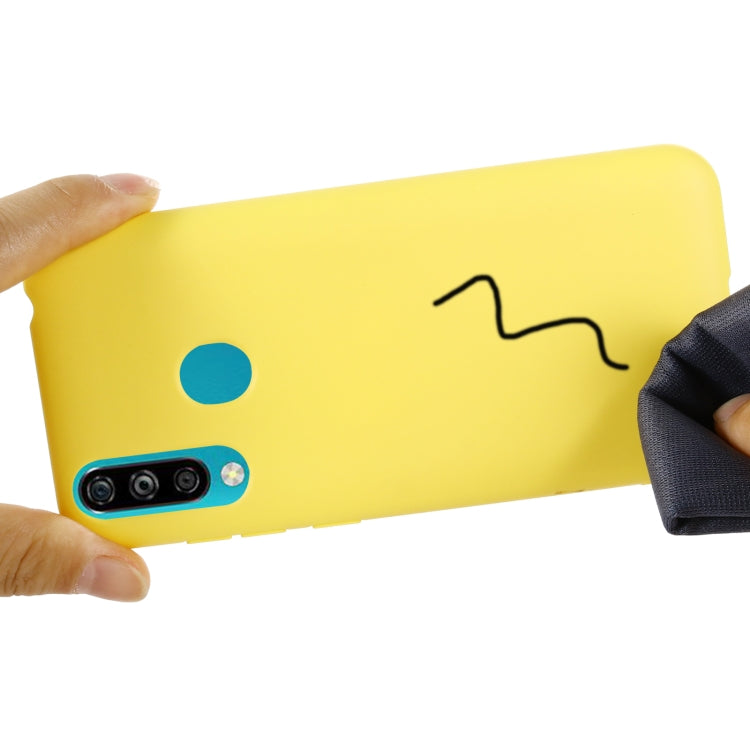 For ZTE A7 2020 Pure Color Liquid Silicone Shockproof Full Coverage Case