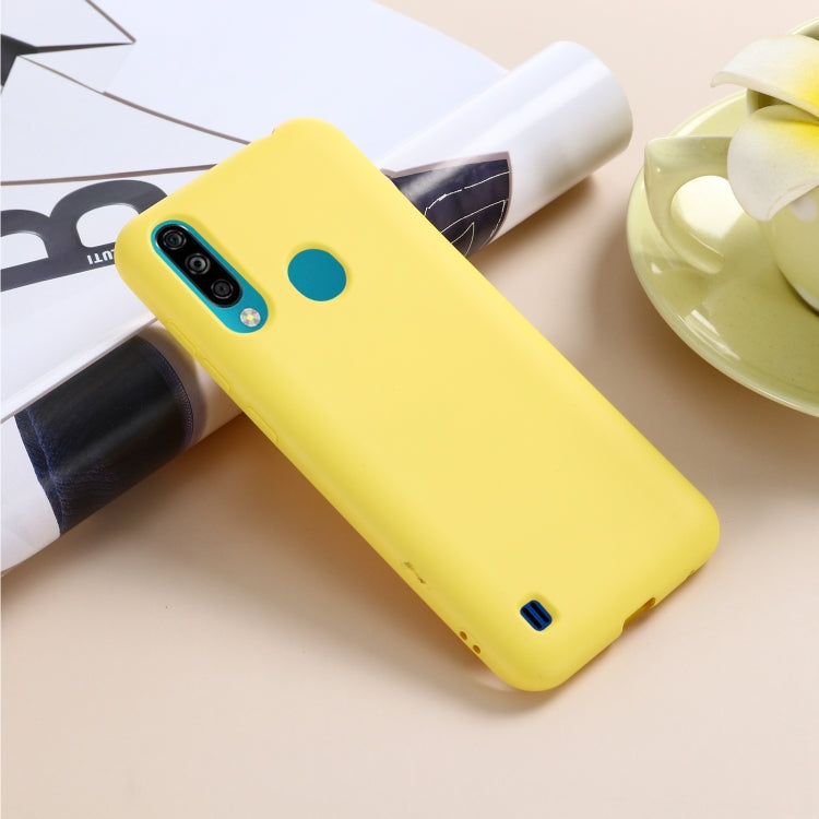 For ZTE A7 2020 Pure Color Liquid Silicone Shockproof Full Coverage Case