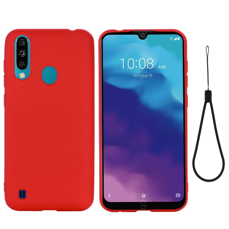 For ZTE A7 2020 Pure Color Liquid Silicone Shockproof Full Coverage Case