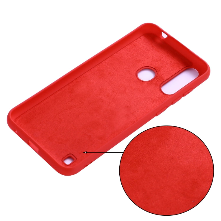 For ZTE A7 2020 Pure Color Liquid Silicone Shockproof Full Coverage Case