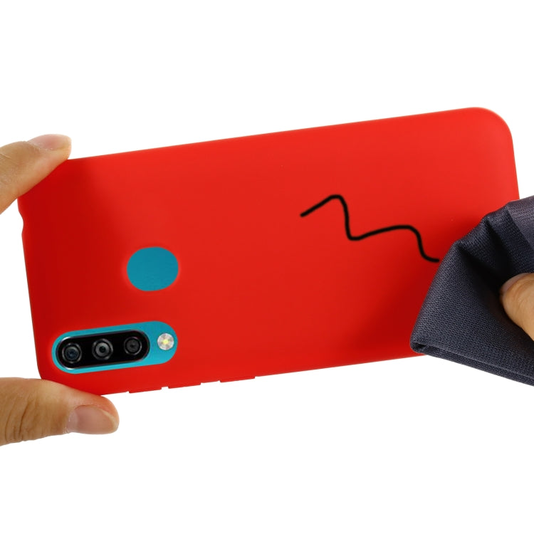 For ZTE A7 2020 Pure Color Liquid Silicone Shockproof Full Coverage Case