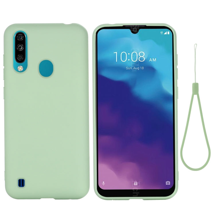 For ZTE A7 2020 Pure Color Liquid Silicone Shockproof Full Coverage Case