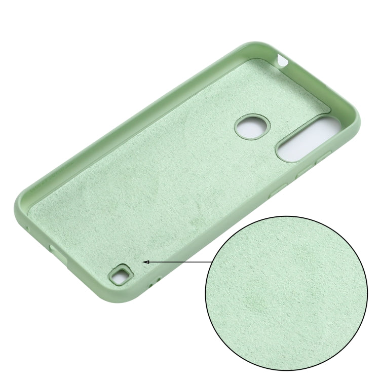 For ZTE A7 2020 Pure Color Liquid Silicone Shockproof Full Coverage Case
