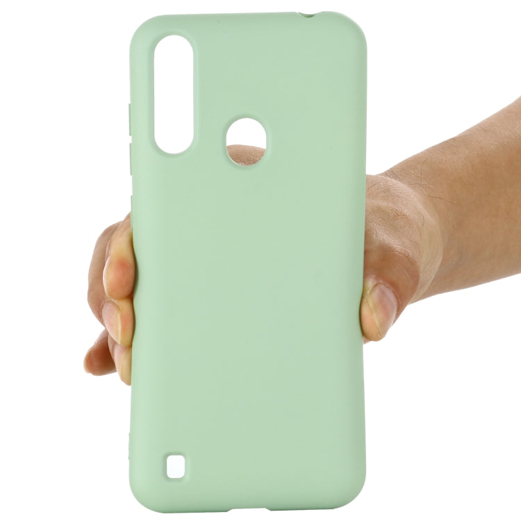 For ZTE A7 2020 Pure Color Liquid Silicone Shockproof Full Coverage Case