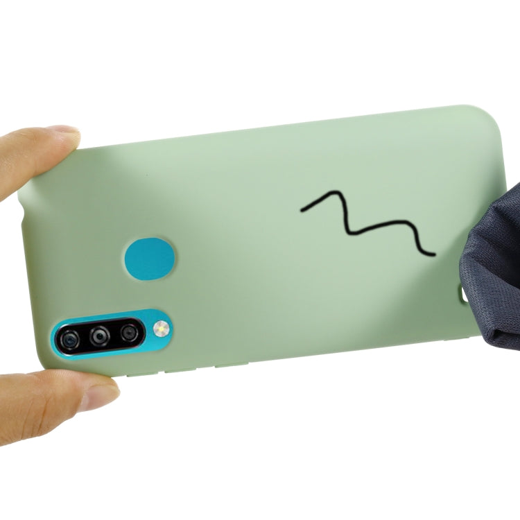 For ZTE A7 2020 Pure Color Liquid Silicone Shockproof Full Coverage Case