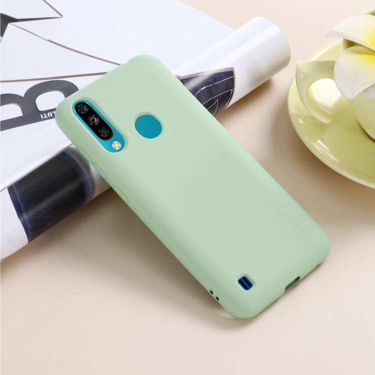 For ZTE A7 2020 Pure Color Liquid Silicone Shockproof Full Coverage Case
