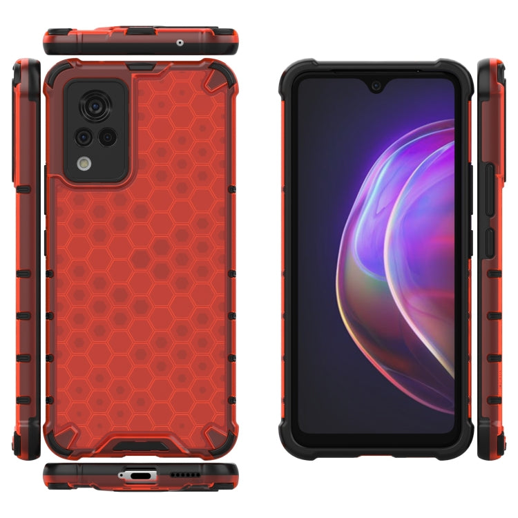 For vivo V21 Shockproof Honeycomb PC + TPU Case